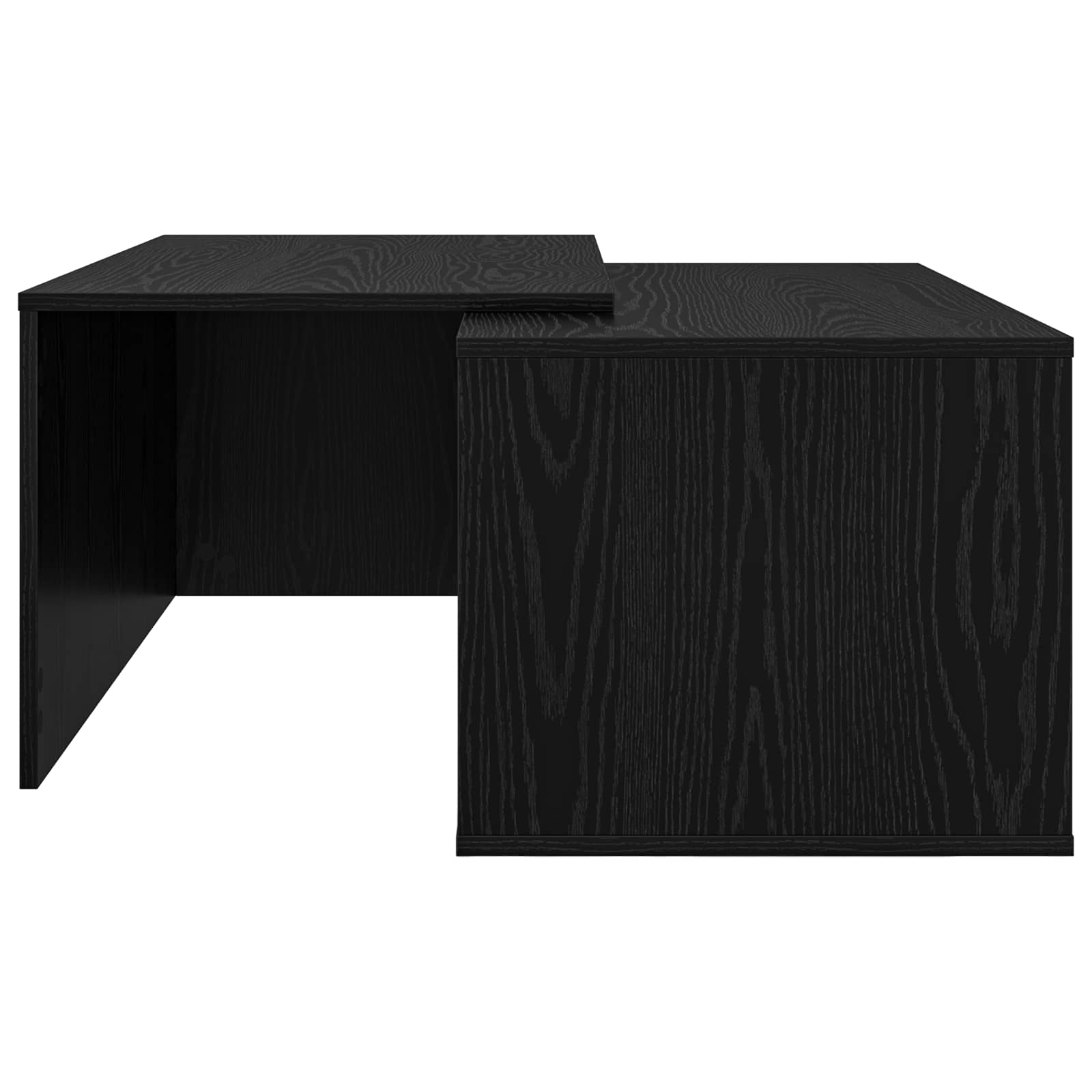 Sada Konferenčních Stolků 2 Pcs Černý Dub 90 X 48 X 40 Cm