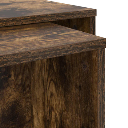 Sada Konferenčních Stolků 2 Pcs Kouřový Dub 90 X 48 X 40 Cm