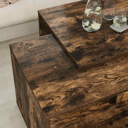 Sada Konferenčních Stolků 2 Pcs Kouřový Dub 90 X 48 X 40 Cm