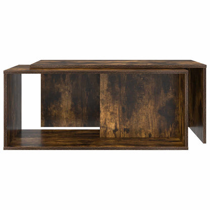 Sada Konferenčních Stolků 2 Pcs Kouřový Dub 90 X 48 X 40 Cm