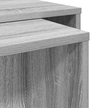 Sada Konferenčních Stolků 2 Pcs Šedá Sonoma 90 X 48 X 40 Cm