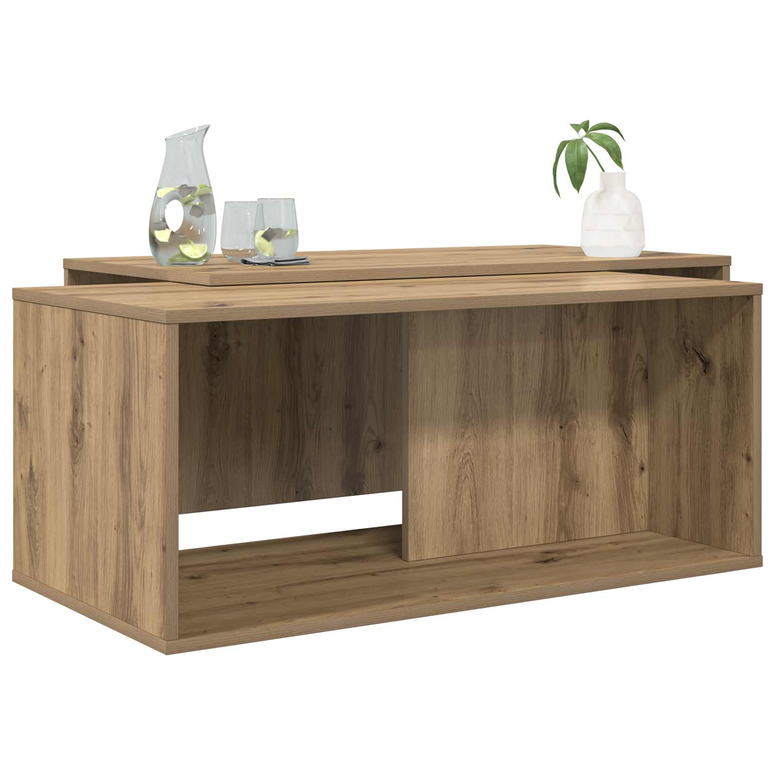Sada Konferenčních Stolků 2 Pcs Artisanový Dub 90 X 48 X 40 Cm