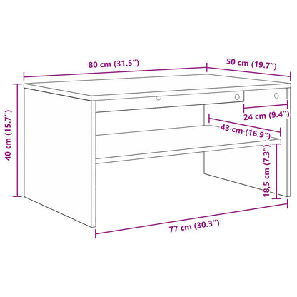 Konferenční Stolek Sonoma Dub 80 X 50 X 40 Cm Kompozitní Dřevo