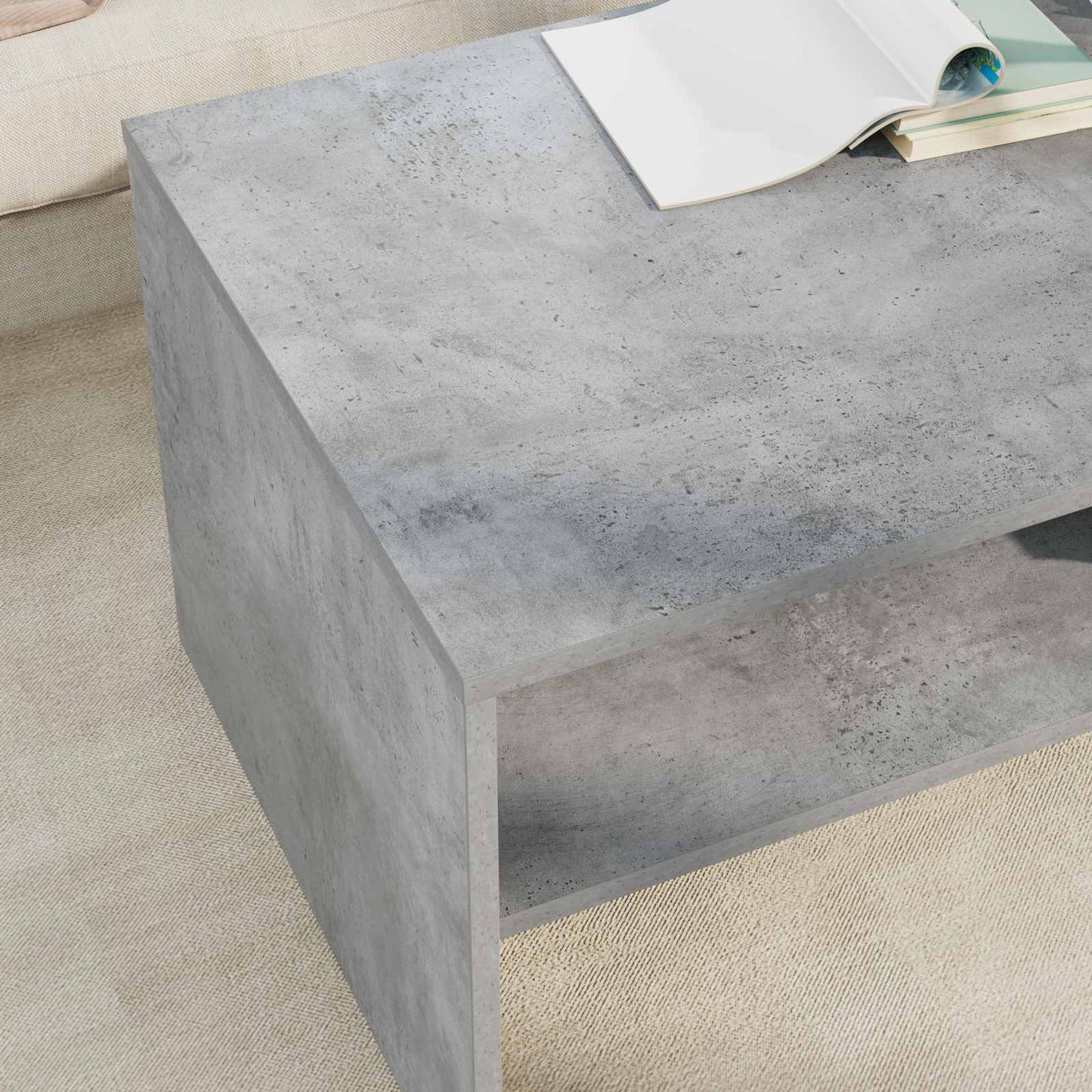 Konferenční Stolek Betonově Šedá 100 X 50 X 40 Cm
