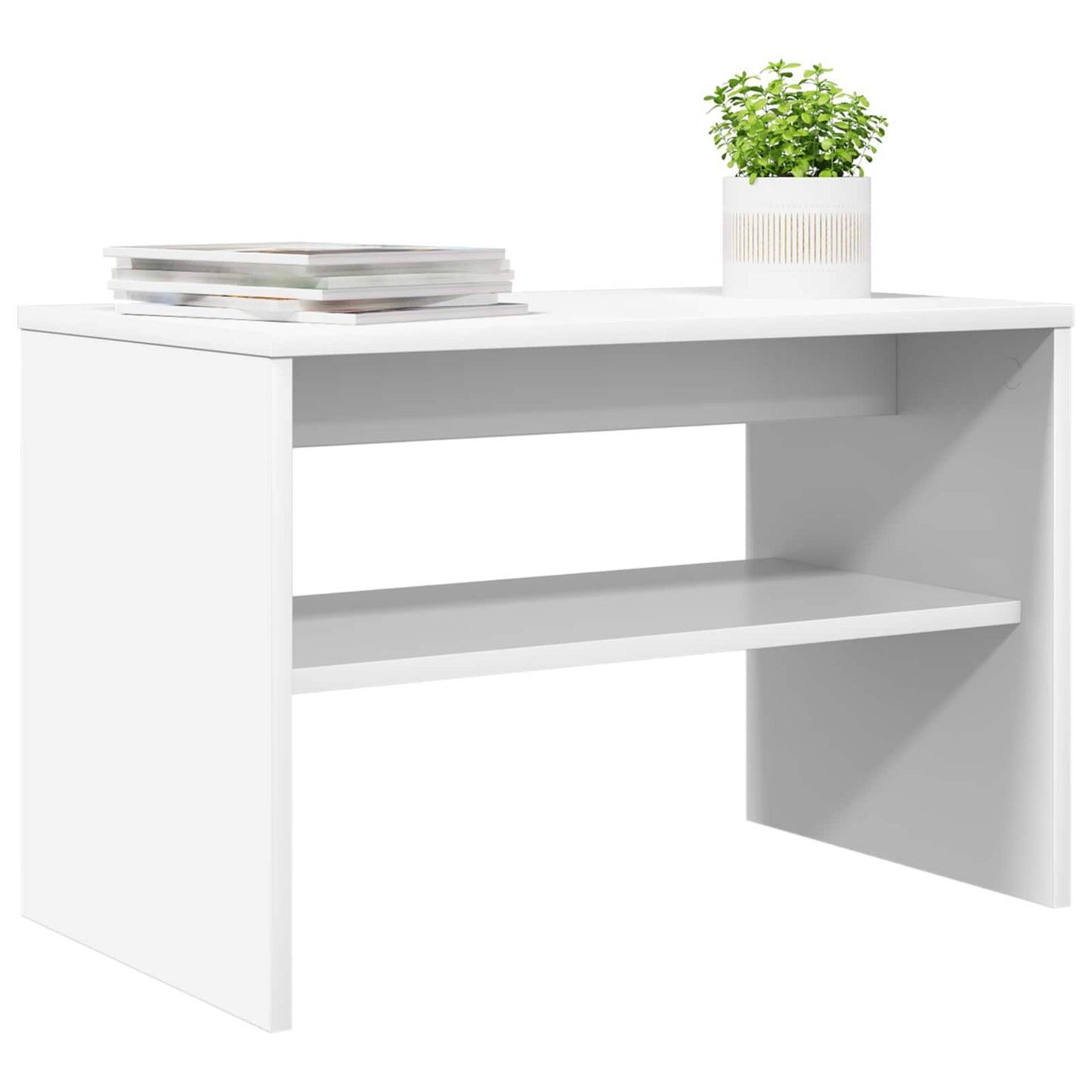 Televizní Skříň 60 X 35 X 40 Cm Bílá Kompozitní Dřevo