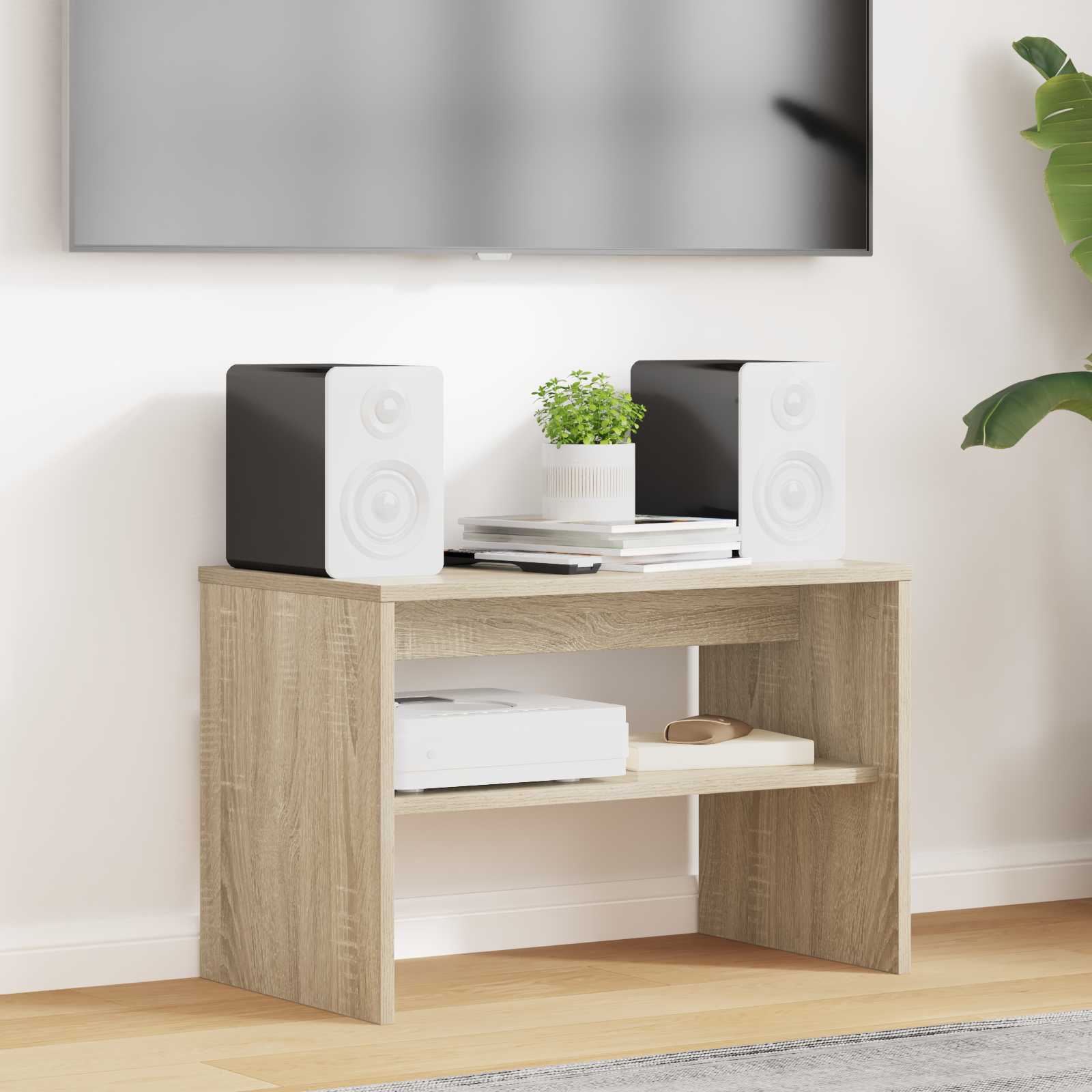 Televizní Skříň 60 X 35 X 40 Cm Sonoma Dub Kompozitní Dřevo