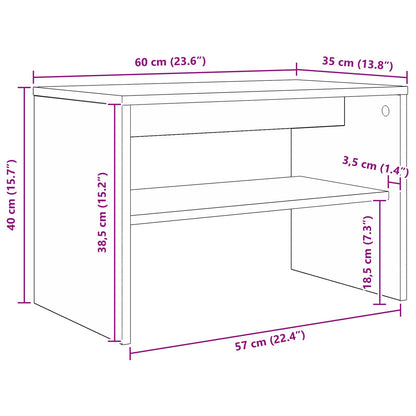 Televizní Skříň 60 X 35 X 40 Cm Sonoma Dub Kompozitní Dřevo