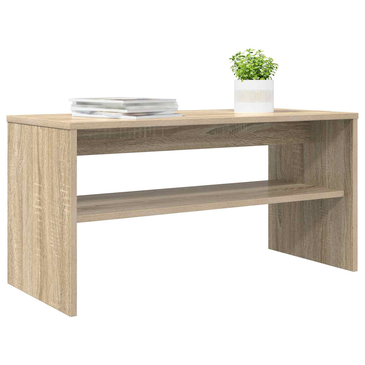 Televizní Skříň 80 X 35 X 40 Cm Sonoma Dub Kompozitní Dřevo