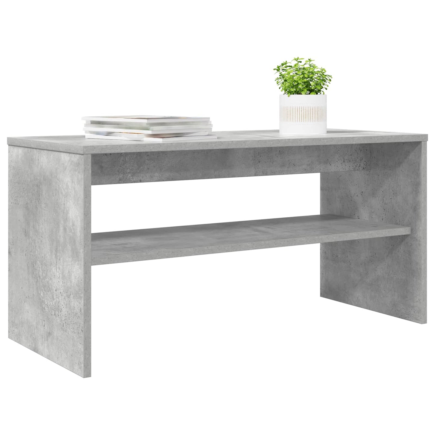 Televizní Skříň 80 X 35 X 40 Cm Betonově Šedá Kompozitní Dřevo