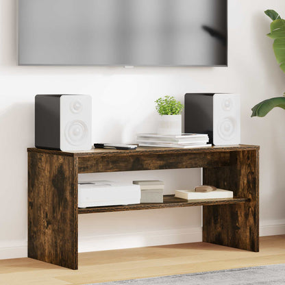 Televizní Skříň 80 X 35 X 40 Cm Kouřový Dub Kompozitní Dřevo