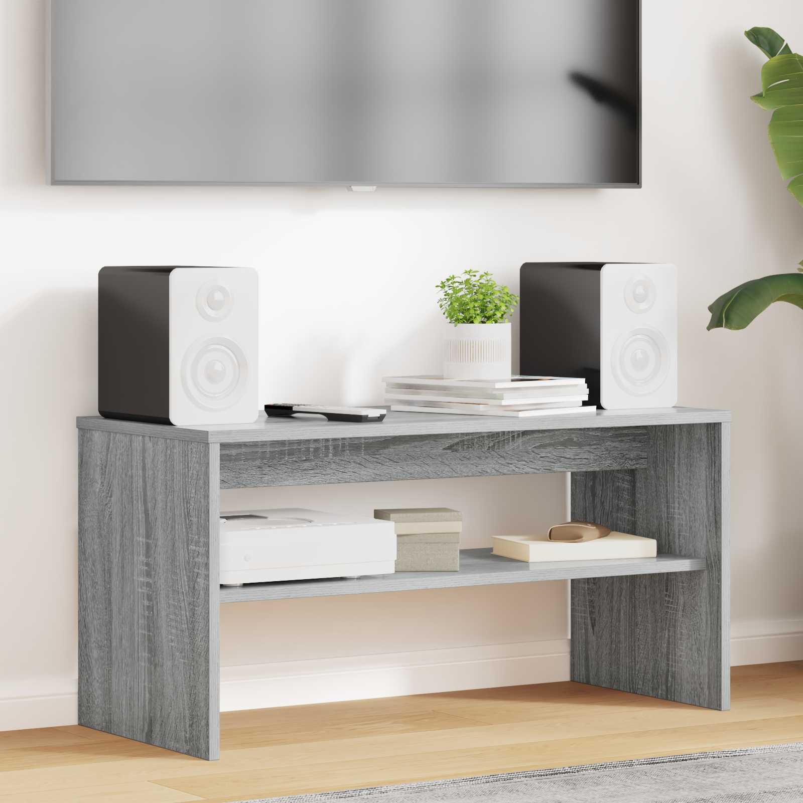 Televizní Skříň 80 X 35 X 40 Cm Šedá Sonoma Kompozitní Dřevo