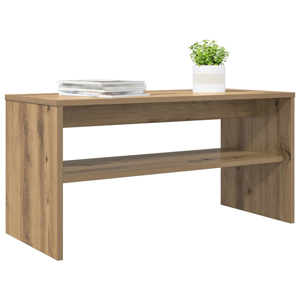 Televizní Skříň 80 X 35 X 40 Cm Artisanový Dub Kompozitní Dřevo