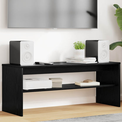 Televizní Skříň 100 X 35 X 40 Cm Černý Dub Kompozitní Dřevo