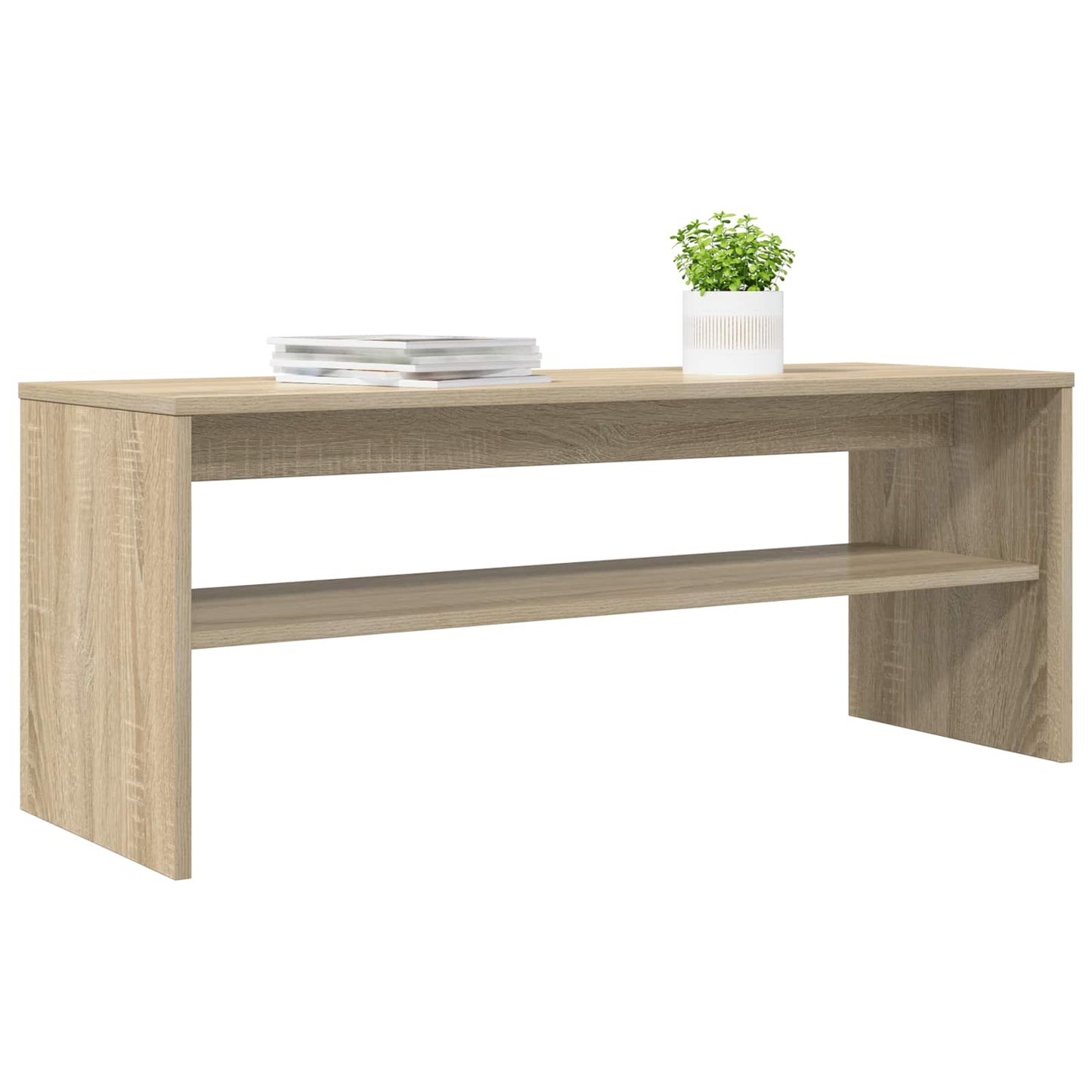 Televizní Skříň 100 X 35 X 40 Cm Sonoma Dub Kompozitní Dřevo
