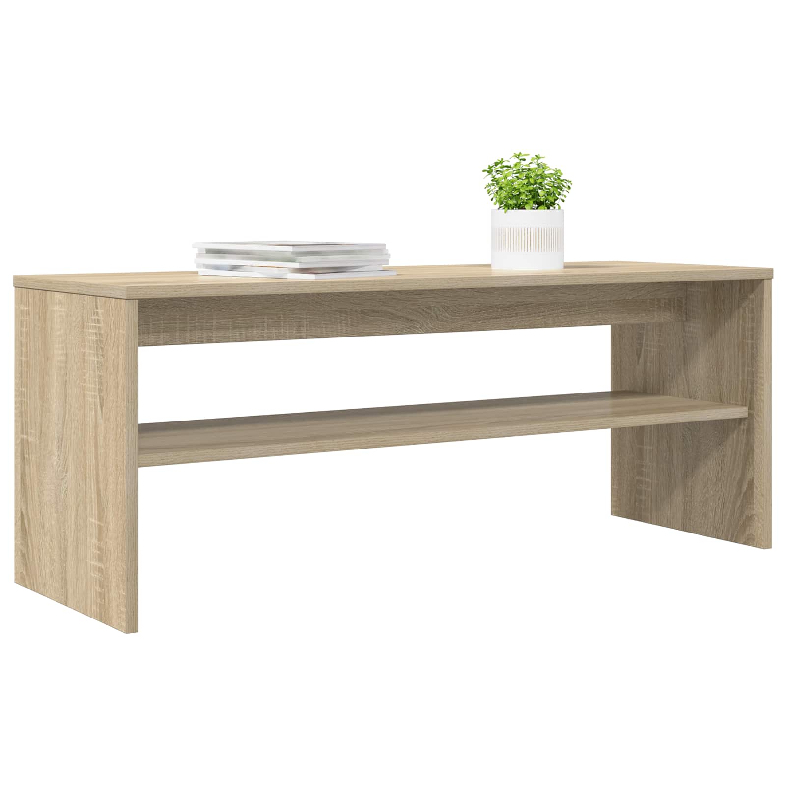 Televizní Skříň 100 X 35 X 40 Cm Sonoma Dub Kompozitní Dřevo