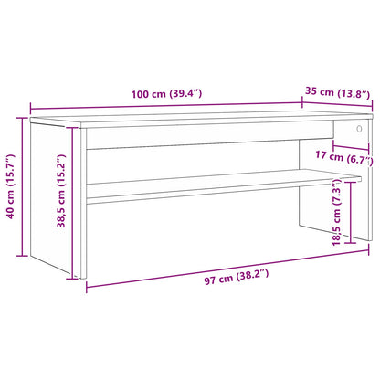 Televizní Skříň 100 X 35 X 40 Cm Betonově Šedá Kompozitní Dřevo