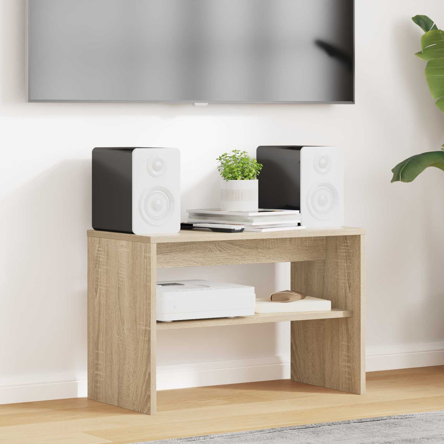 Televizní Skříň 60 X 30 X 40 Cm Sonoma Dub Kompozitní Dřevo