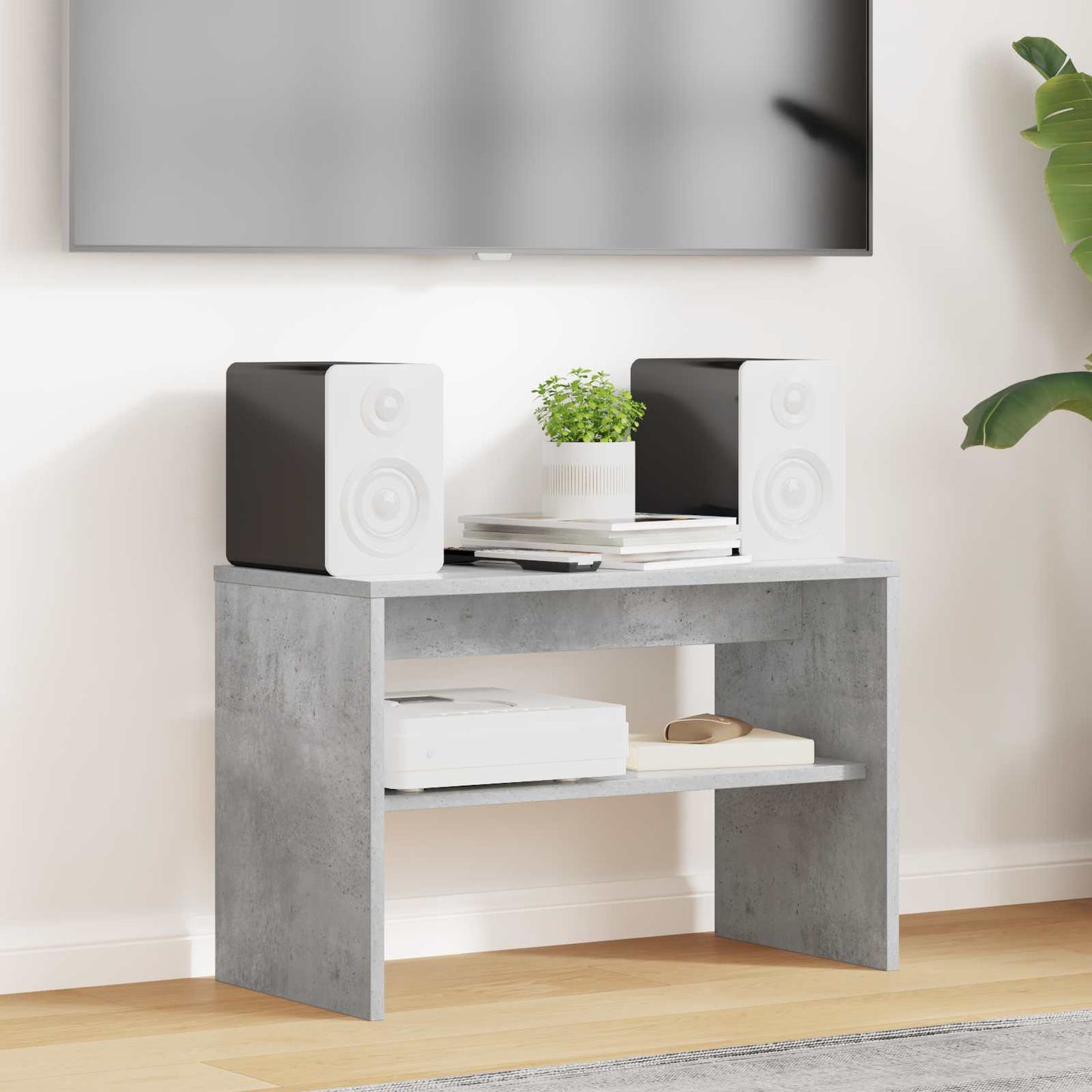 Televizní Skříň 60 X 30 X 40 Cm Betonově Šedá Kompozitní Dřevo