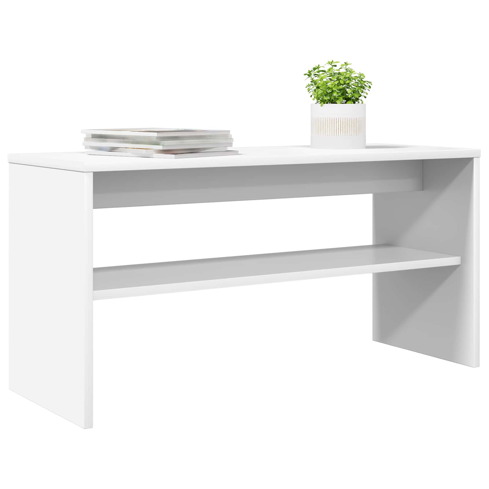 Televizní Skříň 80 X 30 X 40 Cm Bílá Kompozitní Dřevo