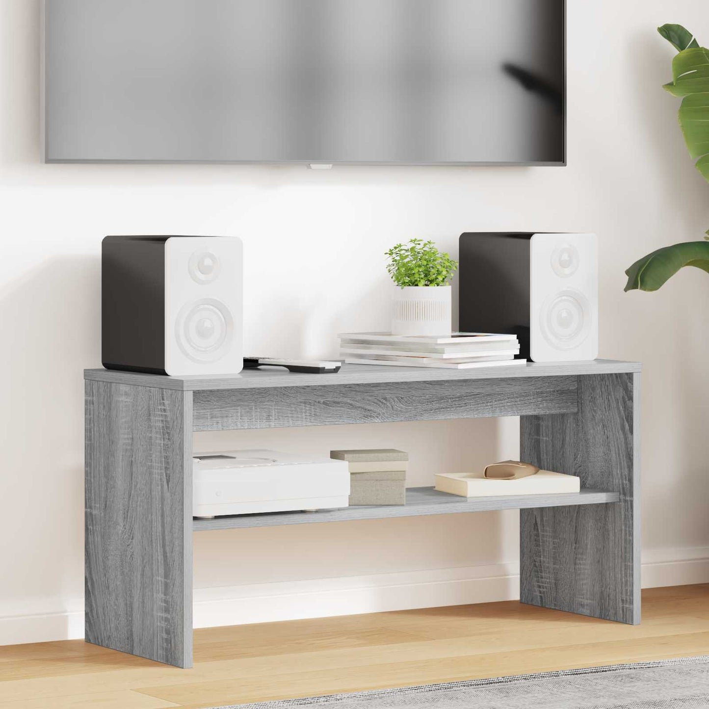 Televizní Skříň 80 X 30 X 40 Cm Šedá Sonoma Kompozitní Dřevo