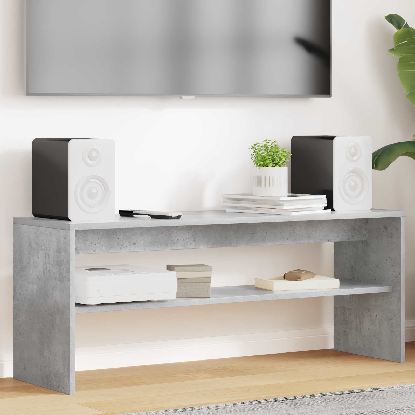 Televizní Skříň 100 X 30 X 40 Cm Betonově Šedá Kompozitní Dřevo