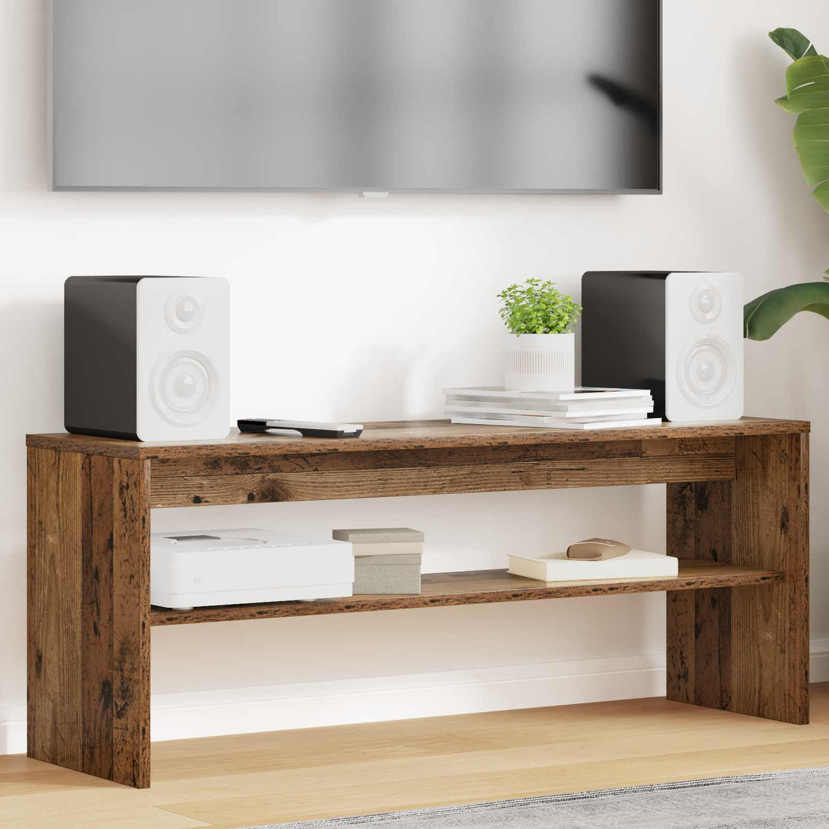 Televizní Skříň 100 X 30 X 40 Cm Staré Dřevo Kompozitní Dřevo