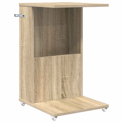 Boční Stůl S Kolem Sonoma Dub 40 X 35 X 60 Cm Kompozitní Dřevo