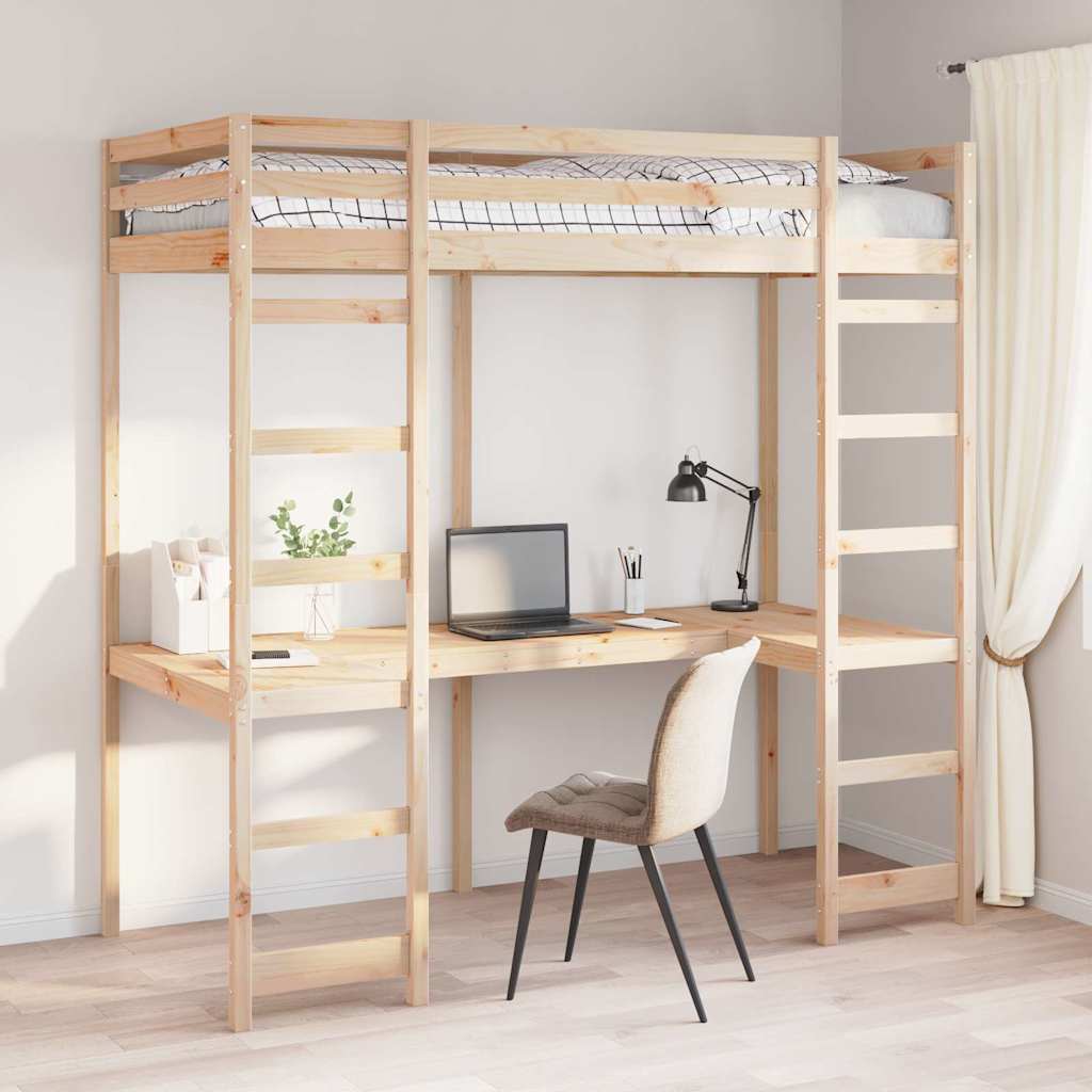 Rám Postele Loft Masivní Borové Dřevo