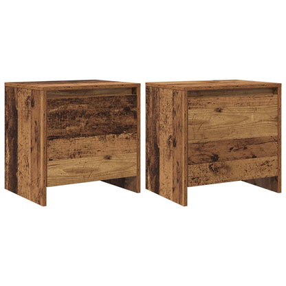 Noční Skříňka Staré Dřevo 45 X 34 X 44,5 Cm Kompozitní Dřevo
