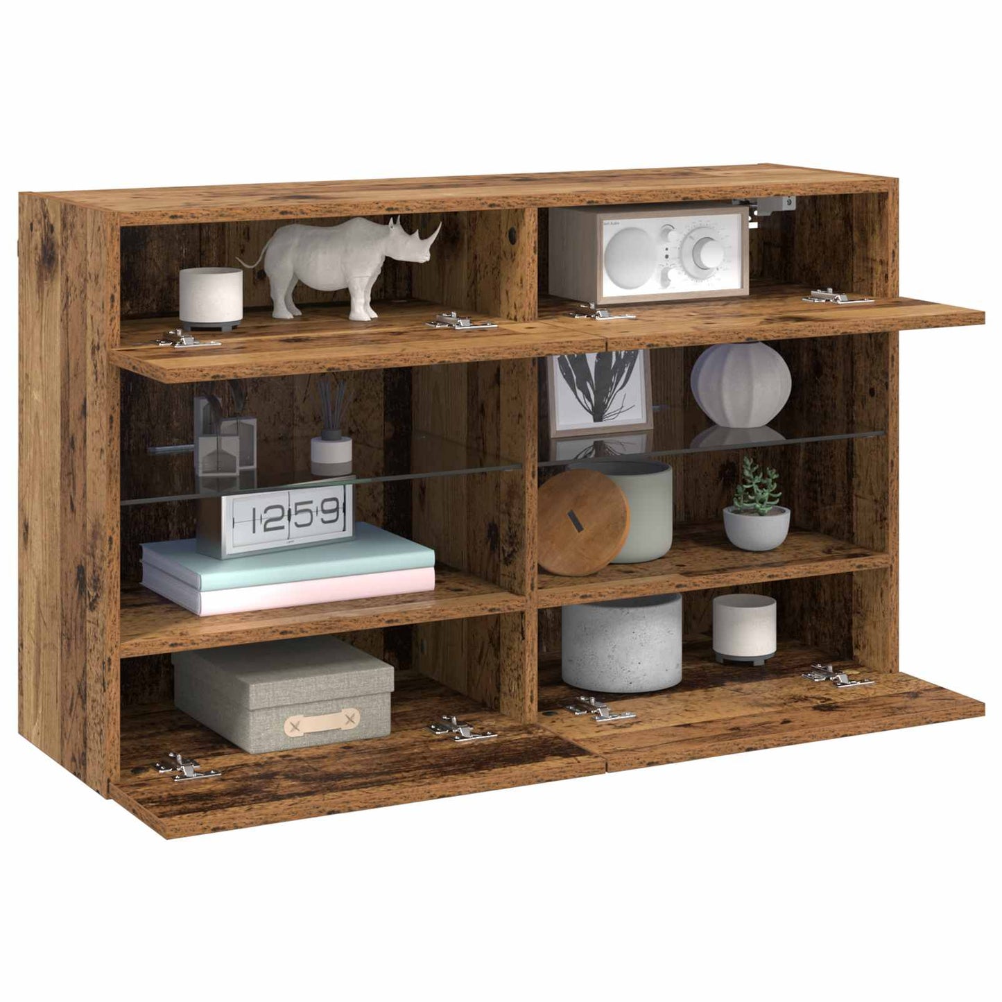 Tv Wall Cabinet 98,5 X 30 X 60,5 Cm Staré Dřevo