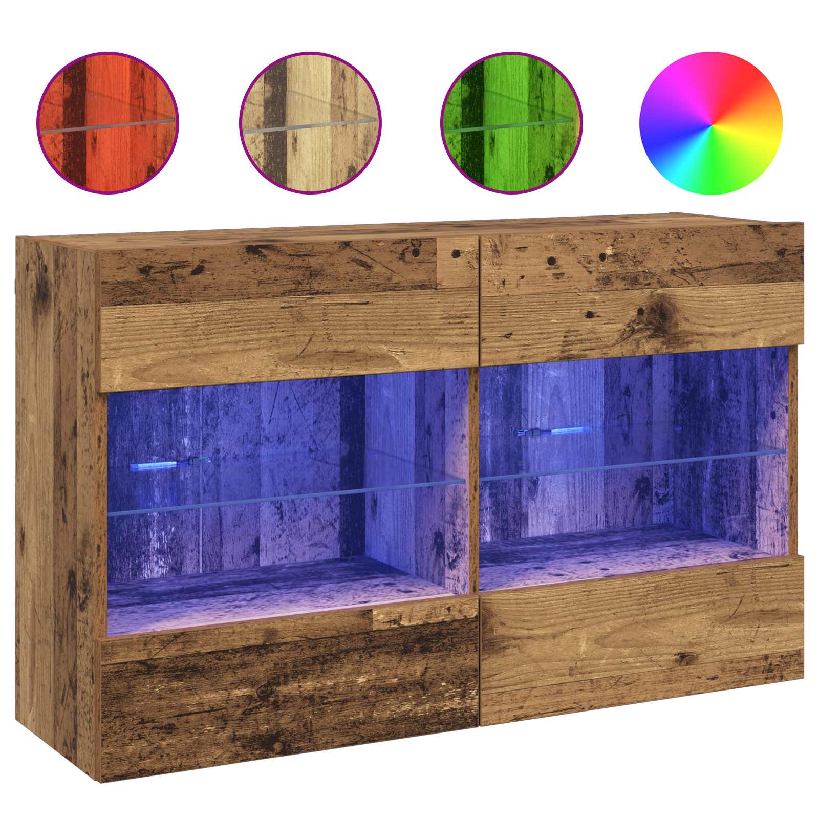 Tv Wall Cabinet 98,5 X 30 X 60,5 Cm Staré Dřevo