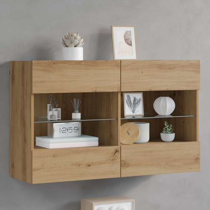 Tv Wall Cabinet 98,5 X 30 X 60,5 Cm Artisanový Dub