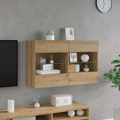 Tv Wall Cabinet 98,5 X 30 X 60,5 Cm Artisanový Dub