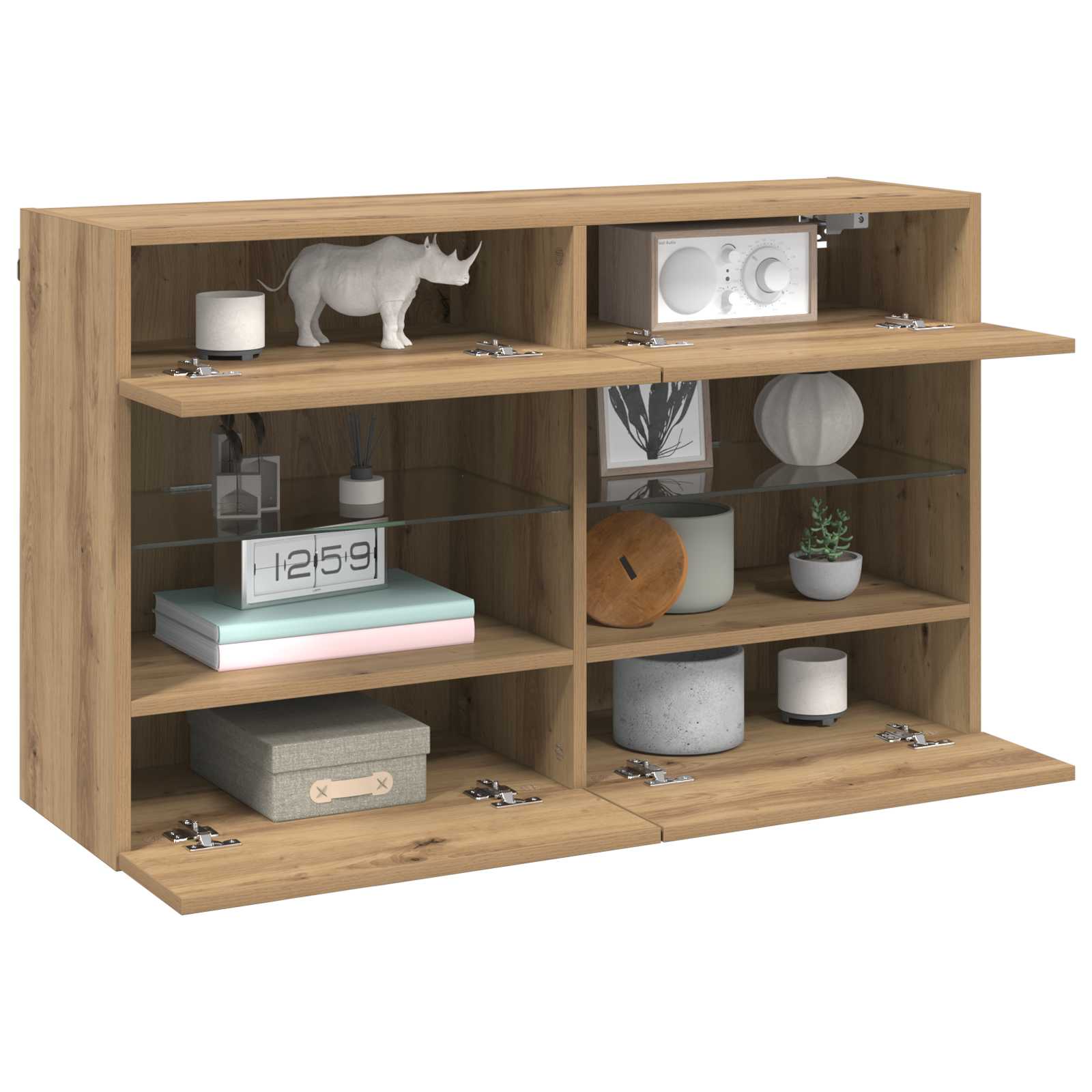 Tv Wall Cabinet 98,5 X 30 X 60,5 Cm Artisanový Dub