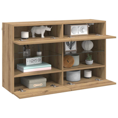 Tv Wall Cabinet 98,5 X 30 X 60,5 Cm Artisanový Dub
