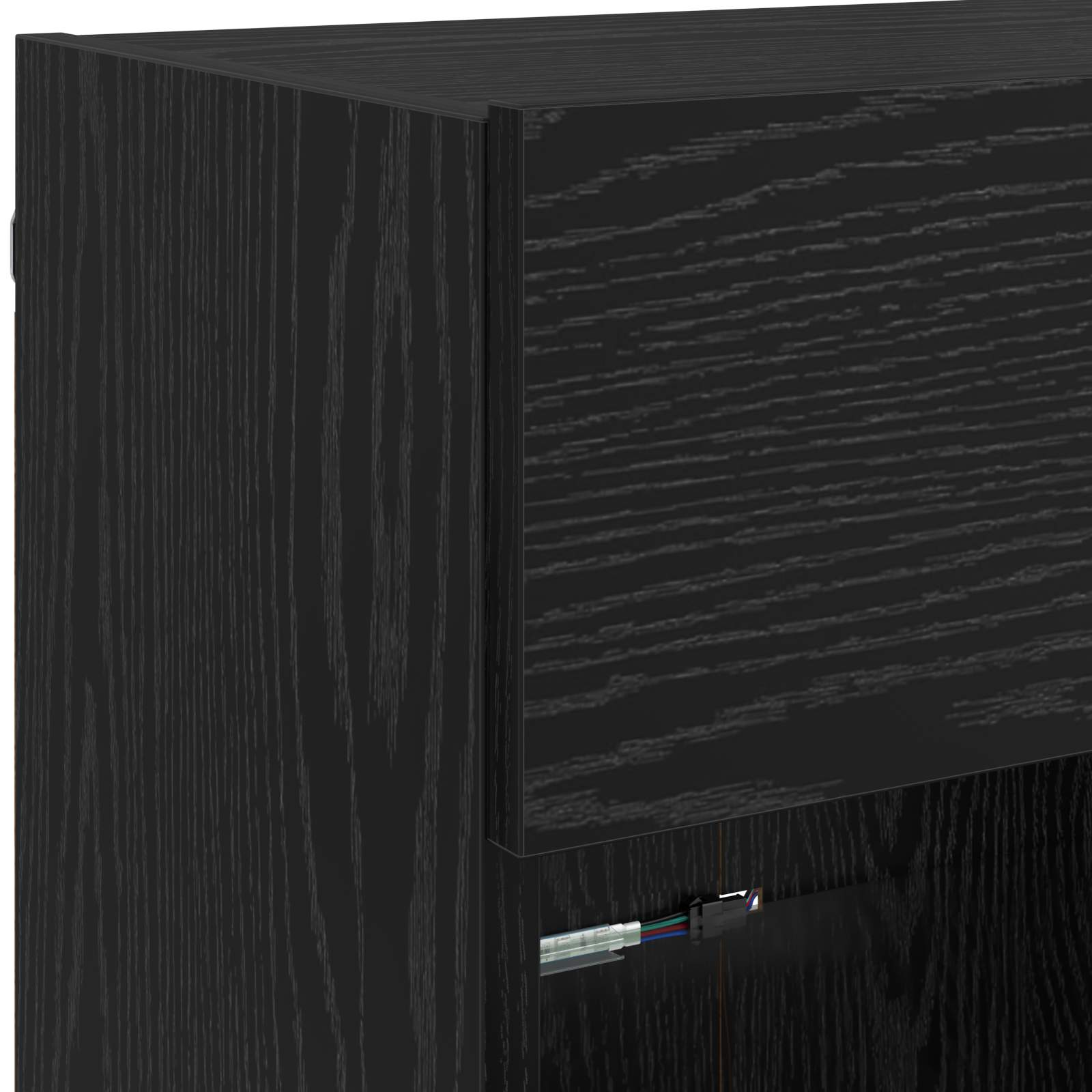 Tv Wall Cabinet 98,5 X 30 X 60,5 Cm Černý Dub Kompozitní Dřevo