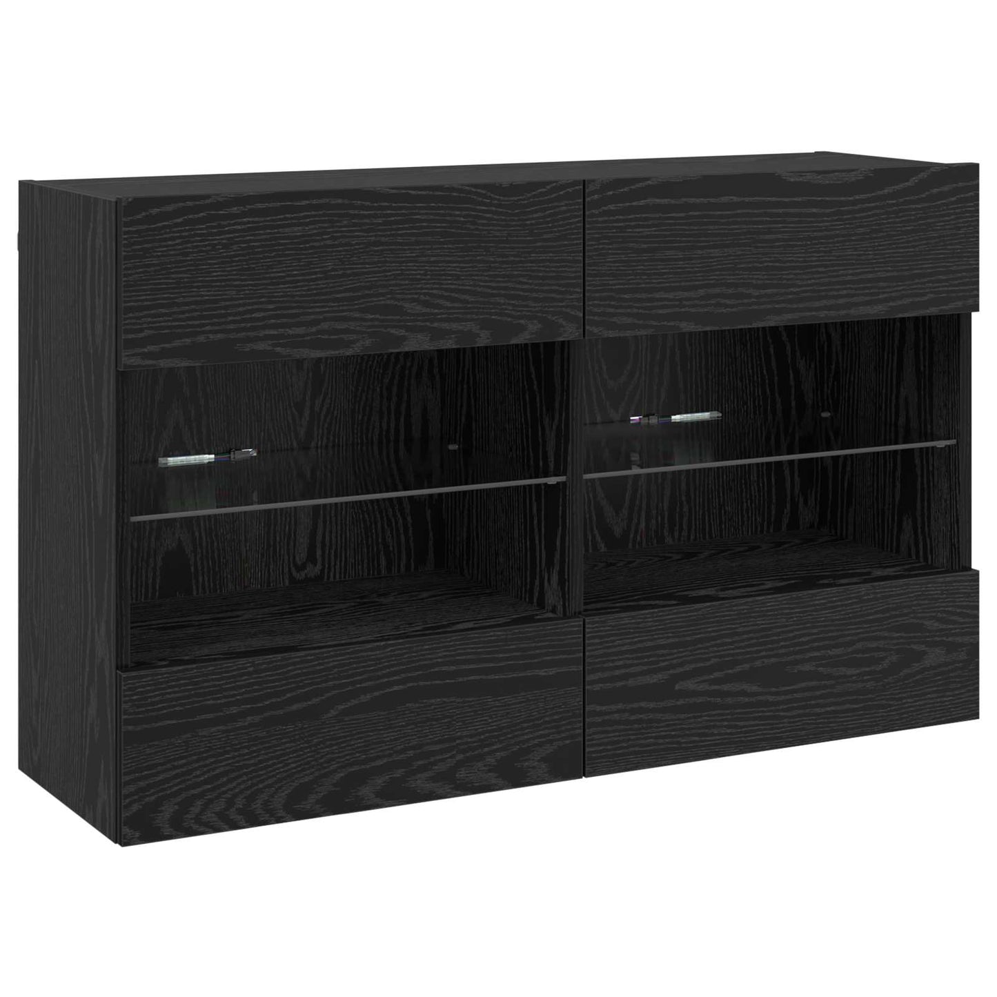 Tv Wall Cabinet 98,5 X 30 X 60,5 Cm Černý Dub Kompozitní Dřevo