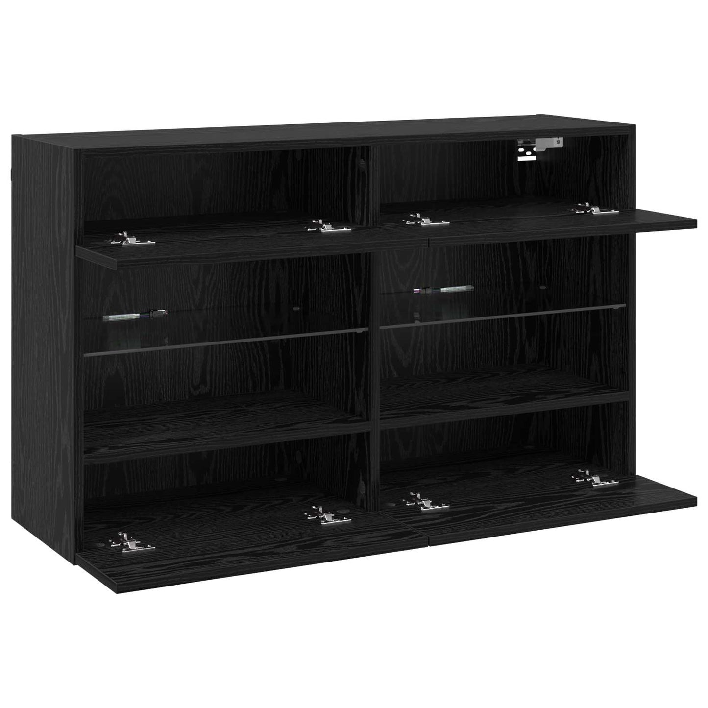 Tv Wall Cabinet 98,5 X 30 X 60,5 Cm Černý Dub Kompozitní Dřevo