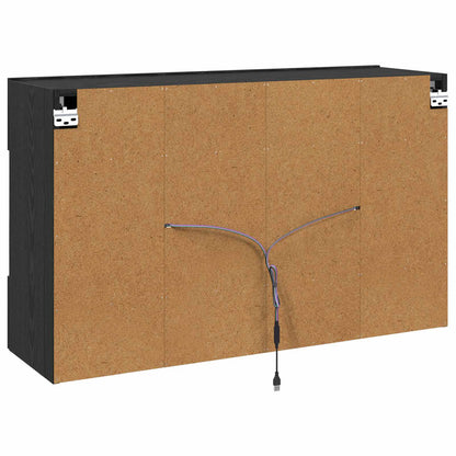 Tv Wall Cabinet 98,5 X 30 X 60,5 Cm Černý Dub Kompozitní Dřevo