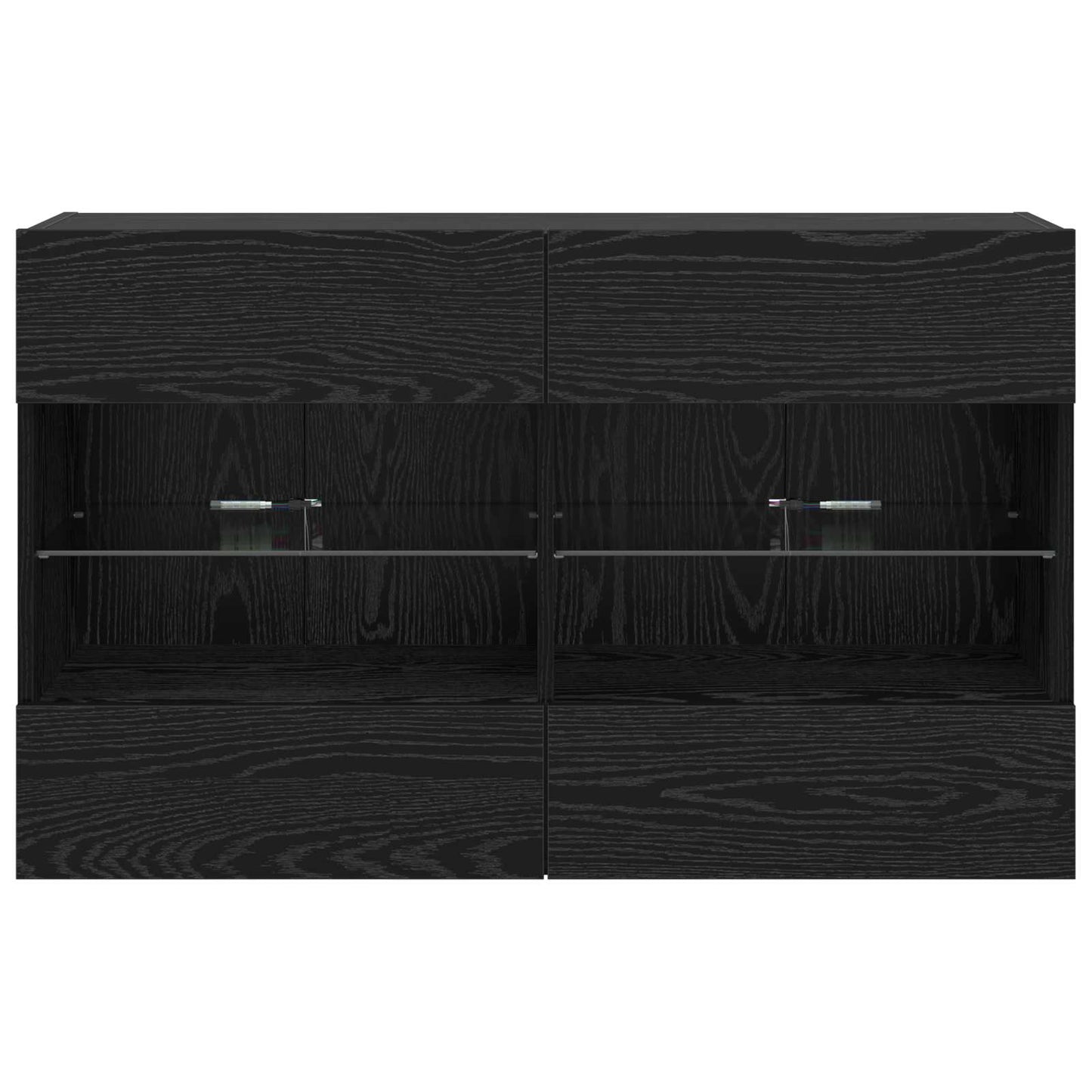 Tv Wall Cabinet 98,5 X 30 X 60,5 Cm Černý Dub Kompozitní Dřevo