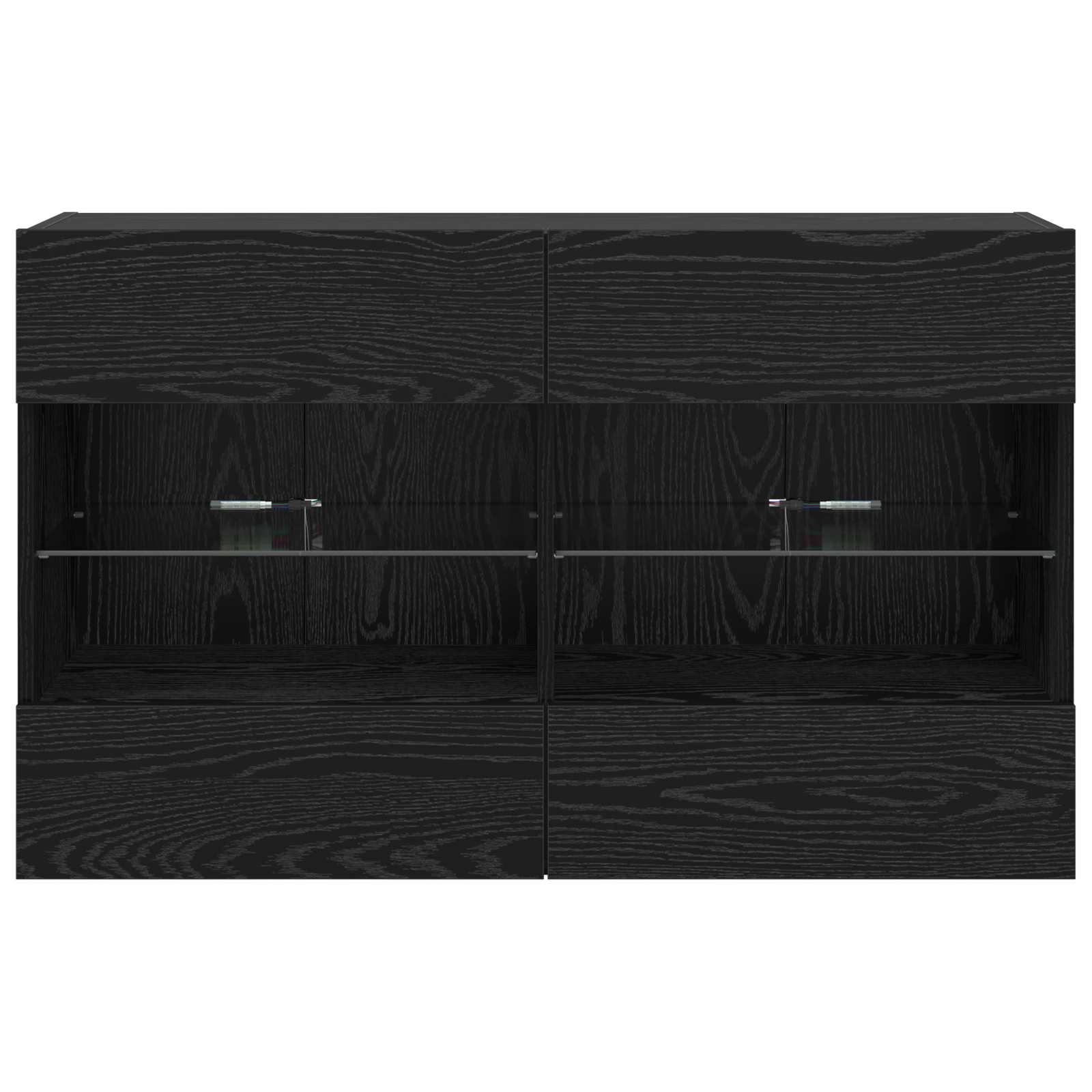 Tv Wall Cabinet 98,5 X 30 X 60,5 Cm Černý Dub Kompozitní Dřevo
