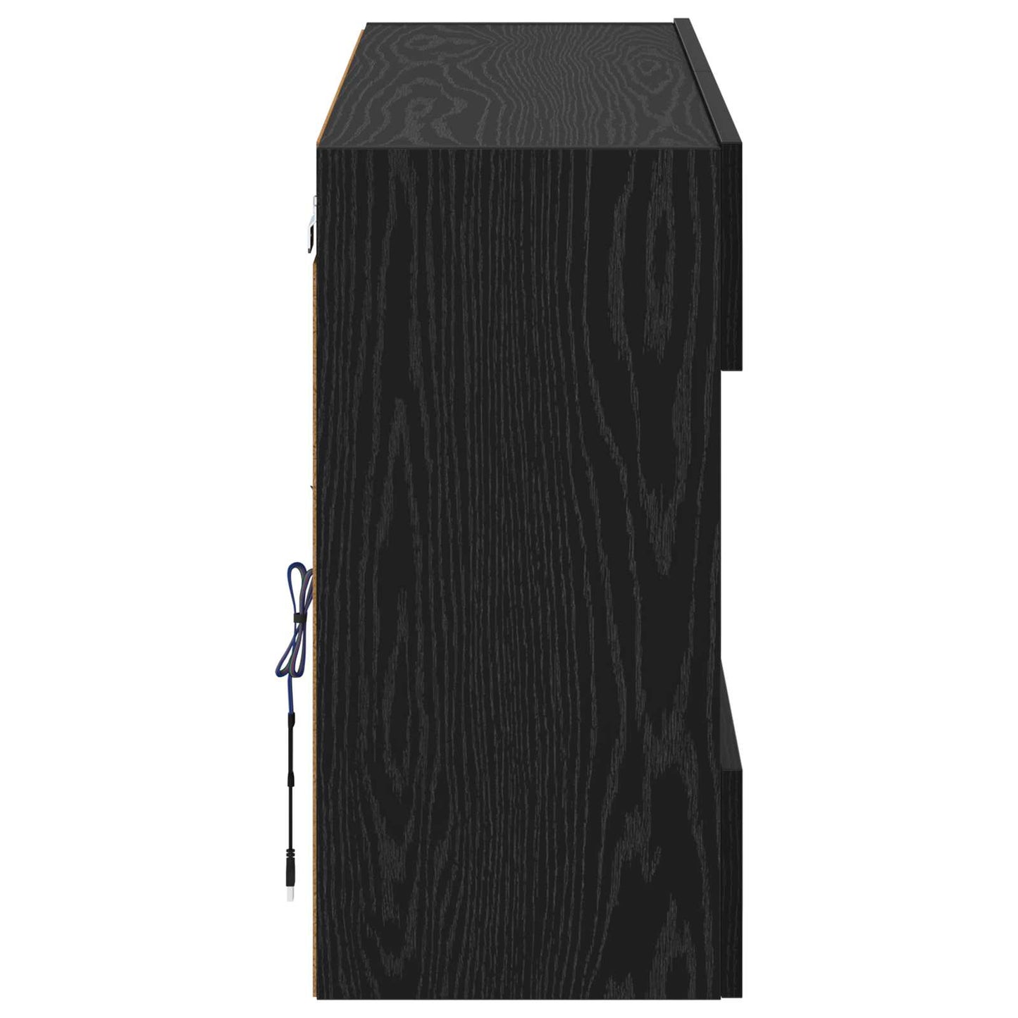 Tv Wall Cabinet 98,5 X 30 X 60,5 Cm Černý Dub Kompozitní Dřevo