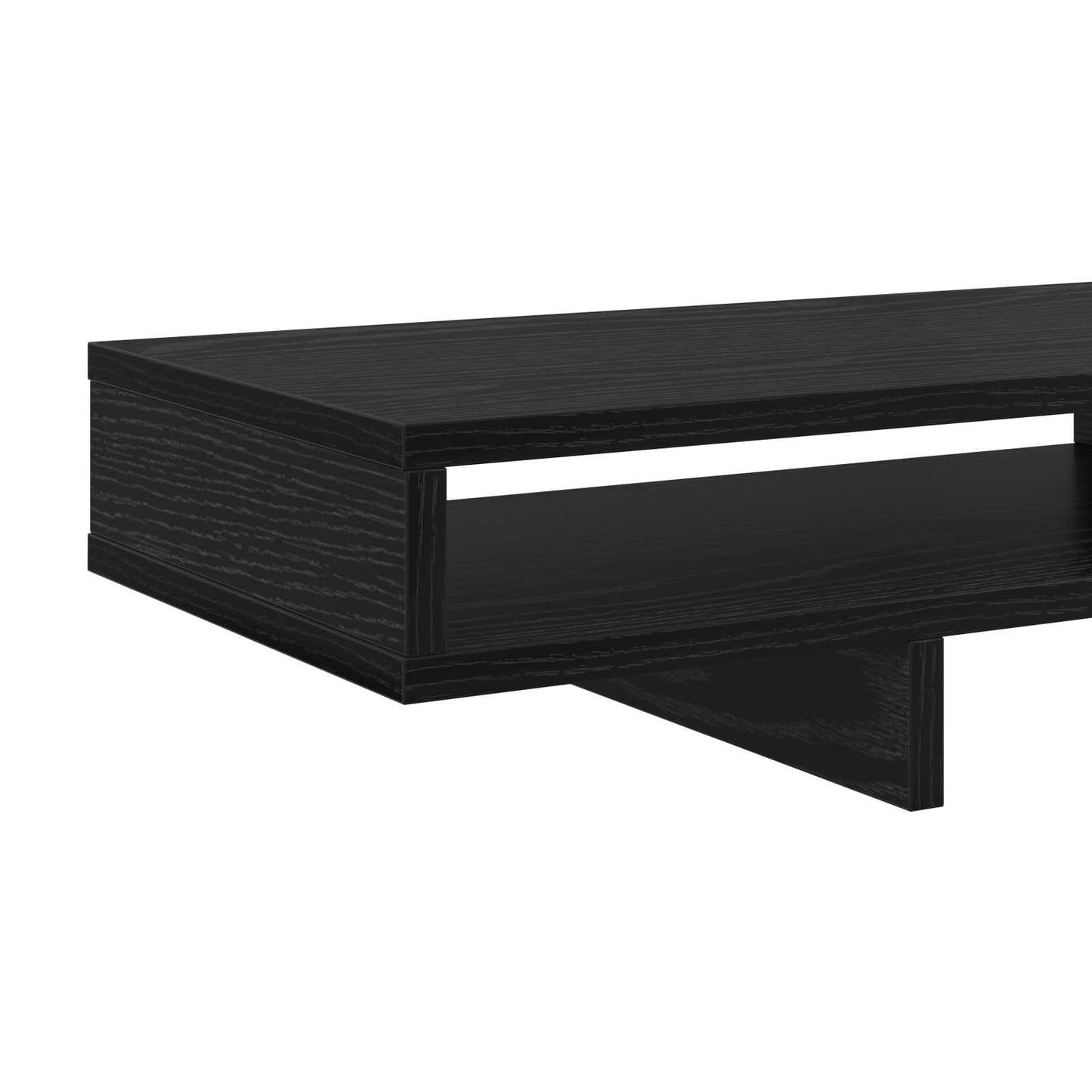 Stojan Na Monitor Černá 100 X 27 X 15 Cm Kompozitní Dřevo