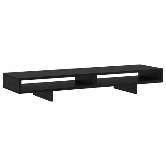 Stojan Na Monitor Černá 100 X 27 X 15 Cm Kompozitní Dřevo