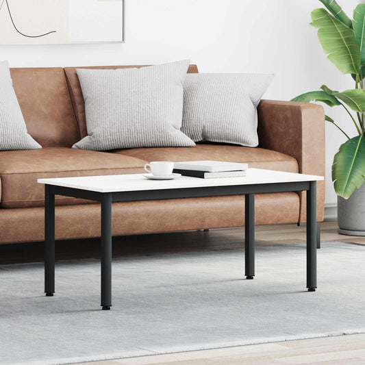 Konferenční Stolek Bílá 100 X 50 X 45 Cm Masivní Borové Dřevo