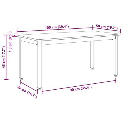 Konferenční Stolek Bílá 100 X 50 X 45 Cm Masivní Borové Dřevo