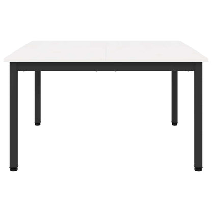 Konferenční Stolek Bílá 80 X 80 X 45 Cm Masivní Borové Dřevo