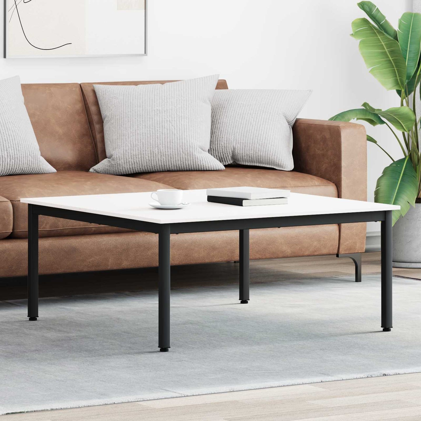 Konferenční Stolek Bílá 100 X 100 X 45 Cm Masivní Borové Dřevo