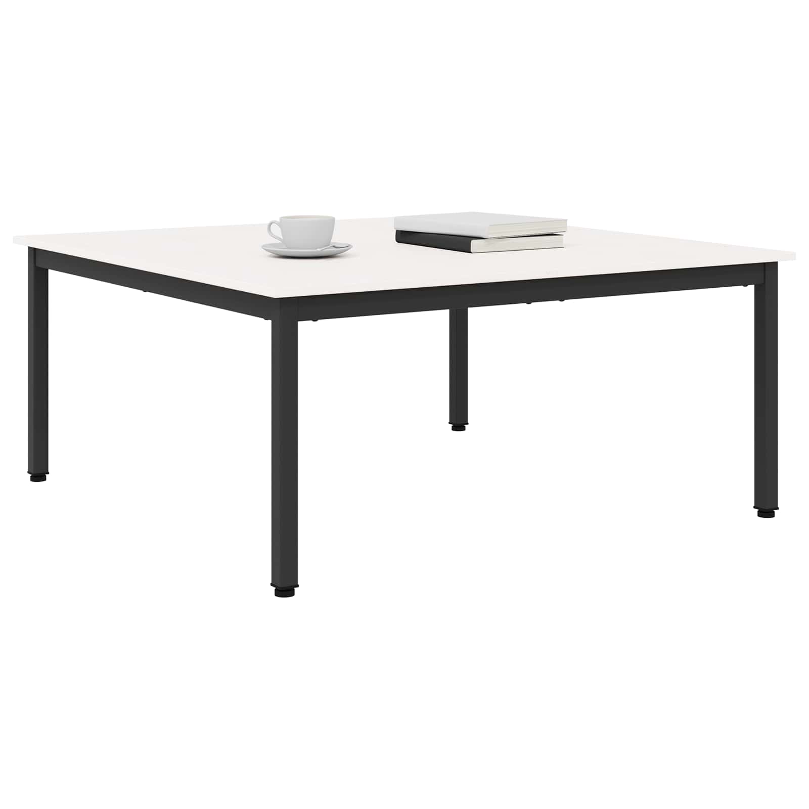 Konferenční Stolek Bílá 100 X 100 X 45 Cm Masivní Borové Dřevo