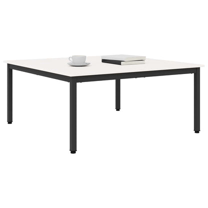Konferenční Stolek Bílá 100 X 100 X 45 Cm Masivní Borové Dřevo